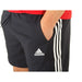 Adidas athletic shorts with three white stripes on the side displayed in Adidas Men Shorts