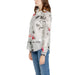 Artistic printed long sleeve blouse with collar from Desigual for women