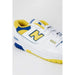 New Balance 550 sneaker in white, blue, and yellow - New Balance Women Sneakers