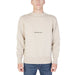 Beige Calvin Klein Jeans sweatshirt modeled for Calvin Klein Jeans Men Sweatshirts