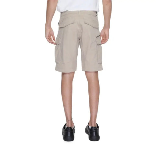 Beige cargo shorts with multiple pockets from Replay, perfect for casual wear