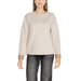 Beige crewneck sweater with contrasting cuffs by Street One Women Knitwear