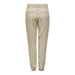 Beige elastic-waist jogger pants with back pockets from Only Women Trousers