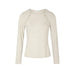 Beige long-sleeved knit top with crew neckline from Morgan De Toi Women’s collection