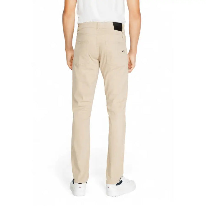 Beige slim-fit trousers with a black patch on the back waistband from Gas Men Jeans