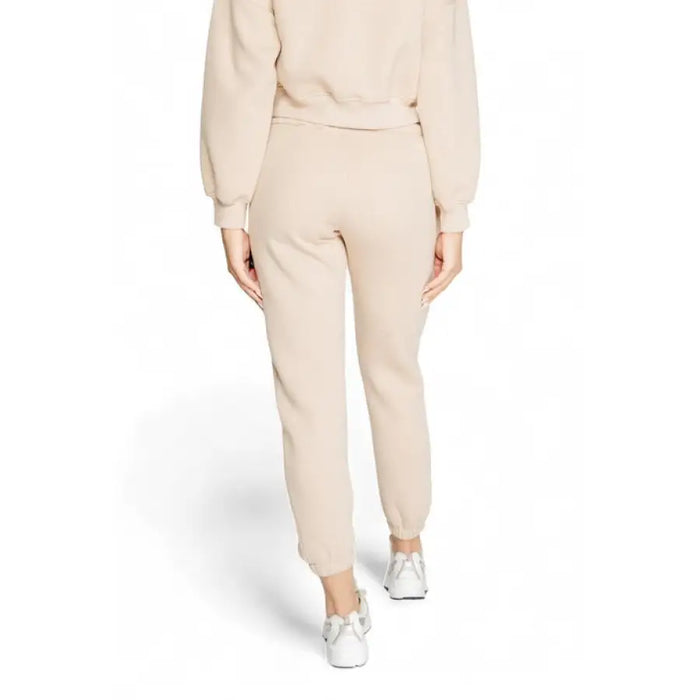 Beige sweatpants with elastic cuffs for Women from Icon Icon Trousers collection