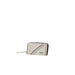 Beige Desigual Women’s wallet with diagonal stripes and zipper closure