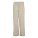 Wide-leg beige trousers with high waistband, Ichi - Ichi Women Trousers