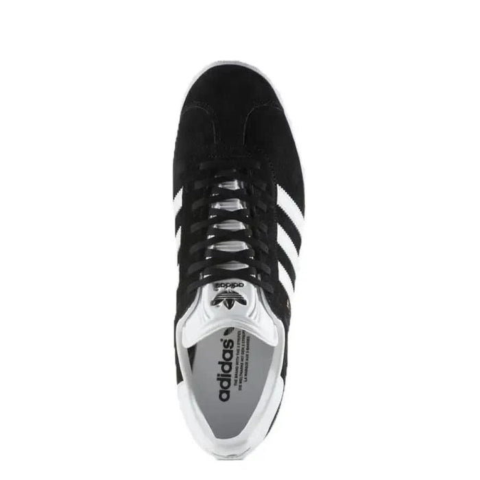 Black Adidas Gazelle sneaker with white stripes and sole from Adidas Men Sneakers