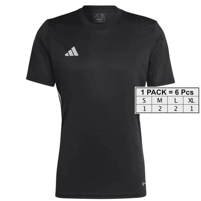 Black Adidas Men T-Shirt with short sleeves and small logo on the chest