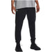 Black athletic jogger pants featuring Under Armour logo, ideal for active wear