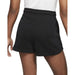 Black athletic shorts worn by dark-skinned person; Nike Women Short