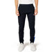 Black athletic sweatpants with blue ankle accent - Le Coq Sportif Men Trousers