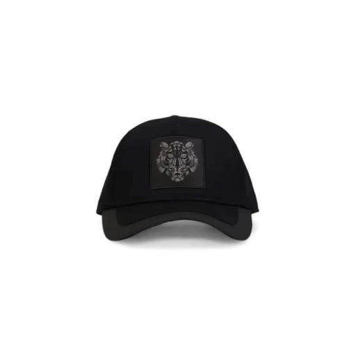 Black baseball cap featuring a gray tiger emblem for Antony Morato Women Cap