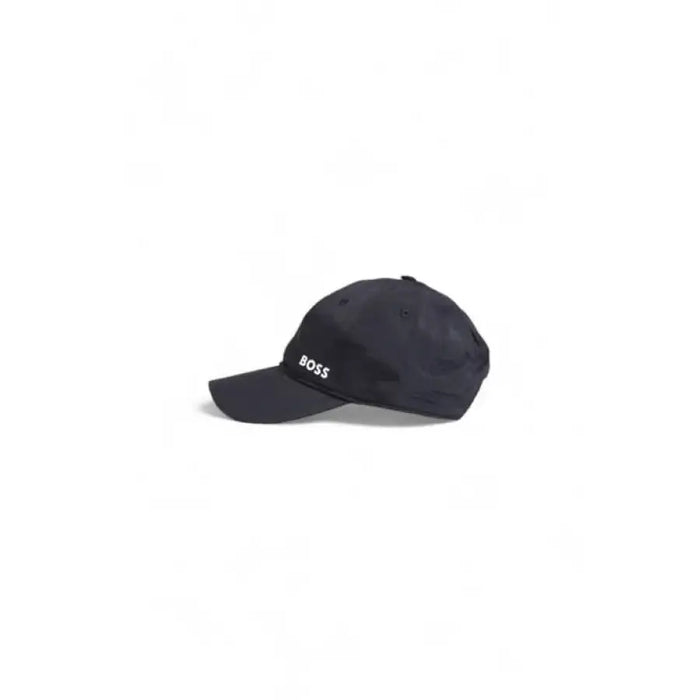 Black Boss Men Cap featuring embroidered BOSS text on the side