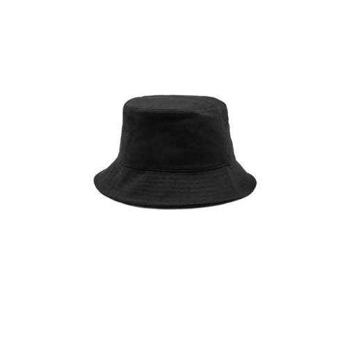 Black bucket hat with rounded crown and narrow brim from Calvin Klein Men’s Cap