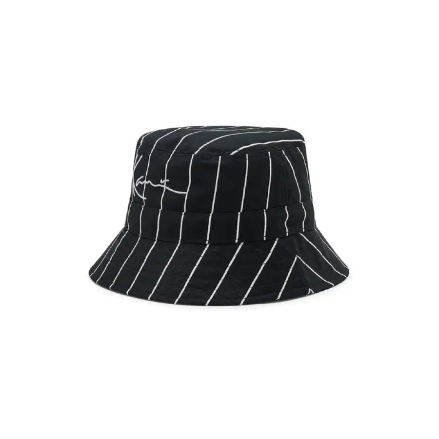 Karl Kani urban black bucket hat with white stripes - Karl Kani Women Cap