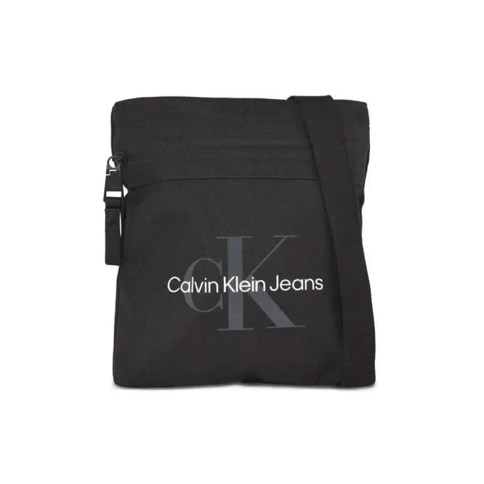 Black Calvin Klein Jeans messenger bag featuring logo in Calvin Klein Jeans Men Bag