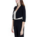 Black cropped bolero jacket with three-quarter sleeves from Rinascimento Women Blazer