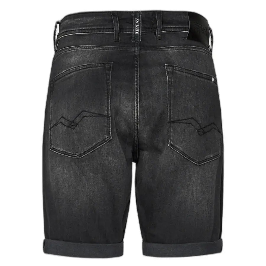 Replay - Replay Men Shorts: Stylish black denim shorts for a modern look