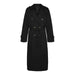 Black double-breasted trench coat with belt and buttons, Vero Moda - Vero Moda Women Jacket