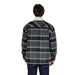 Black and gray plaid flannel jacket worn backwards from Tommy Hilfiger Jeans collection