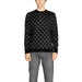 Black and grey patterned sweater with arrow-like designs by Antony Morato for men