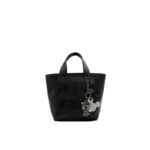 Black handbag with charm from Desigual Women Bag collection