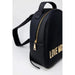 Black handbag with gold Love Moschino lettering and zipper detail for women