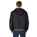 Black hooded jacket with EA7 Emporio Armani branding on the lower back in Ea7 Men Blazer