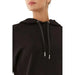 Black hooded sweatshirt with drawstrings from Armani Exchange for women