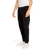 Ea7 Men Trousers: Black jogger pants with drawstring waist and tapered legs