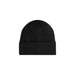 Black knit beanie hat with a folded brim by Calvin Klein for women