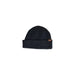 Black knit beanie with a folded brim and leather tag from Columbia Men Cap