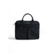 Black Tommy Hilfiger laptop bag with multiple pockets and handle for men