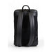 Black leather backpack with padded shoulder straps from Tommy Hilfiger Men Bag