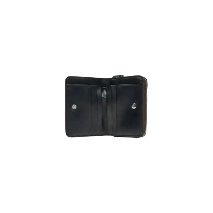 Black leather bifold wallet with zipper compartment from Calvin Klein Jeans Women Wallet