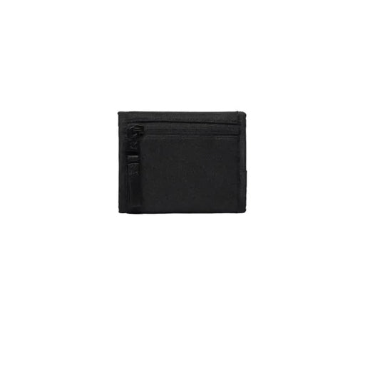 Black leather bifold wallet with zipper compartment — Calvin Klein Men Wallet