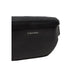 Black leather Calvin Klein fanny pack displayed as Calvin Klein Men Bag product