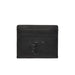 Black leather card holder with embossed CK logo for Calvin Klein Jeans Women Wallet