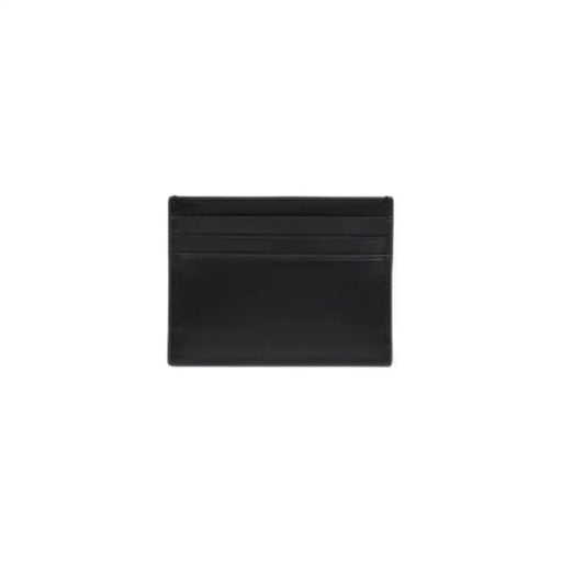 Calvin Klein black leather card holder with multiple slots for men