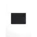 Black leather card holder with multiple slots from Tommy Hilfiger Men Wallet collection