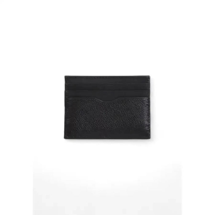 Black leather card holder by Tommy Hilfiger with multiple slots for men