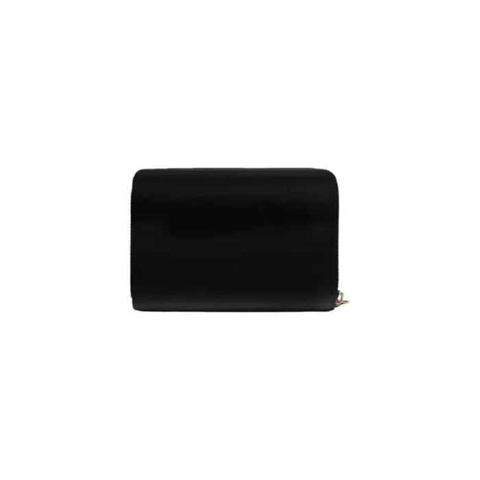 Black leather zippered wallet from Tommy Hilfiger designed for women