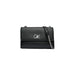 Black leather handbag with silver CK logo and chain strap from Calvin Klein Women Bag