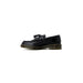 Black leather loafer with tassel and stitching for Dr. Martens Men Slip On Shoes