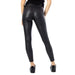 Black leather-look skinny pants from Only worn by a woman, part of Only Women Jeans collection