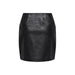 Black leather mini skirt with fitted silhouette from Only Women Skirt collection