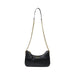 Black leather shoulder bag with gold chain strap from Liu Jo Women Bag collection