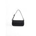 Black leather shoulder bag with adjustable strap by Tommy Hilfiger for women